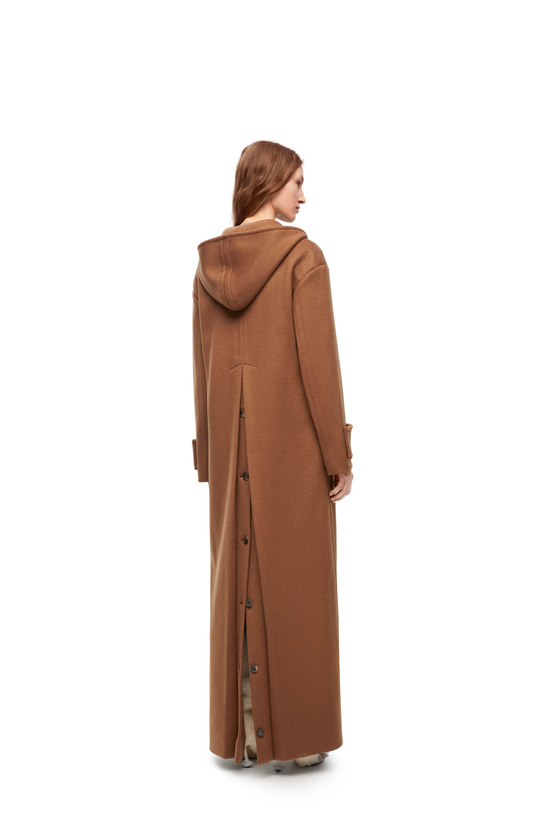 Hooded coat in cashmere - 4