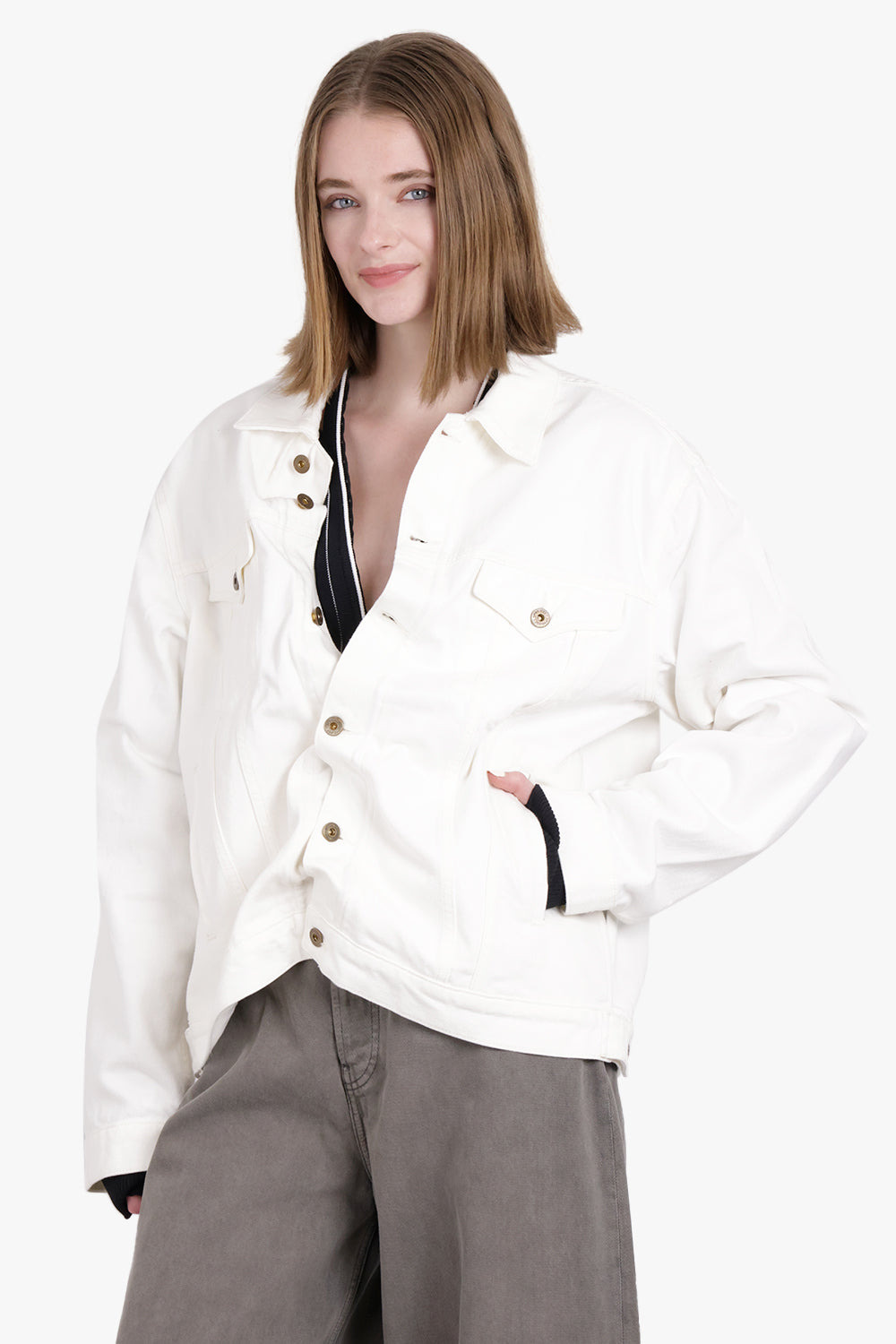 CLASSIC WIRE DENIM JACKET | WHITE - 2