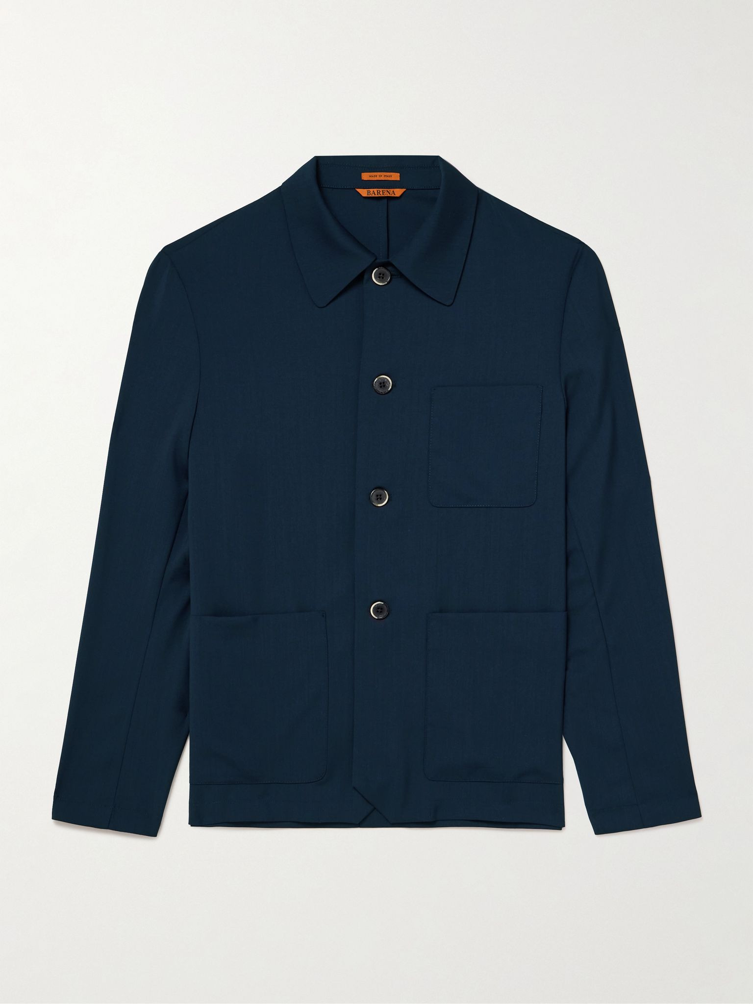 Visal Wool Overshirt Navy - 1