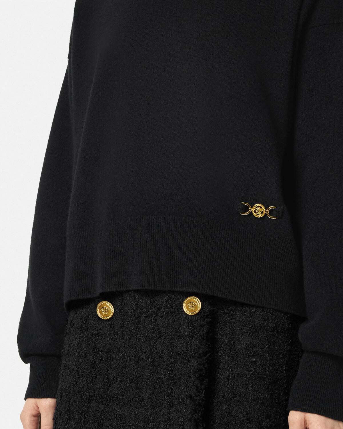 Cashmere-Blend Knit Boxy Sweater - 3
