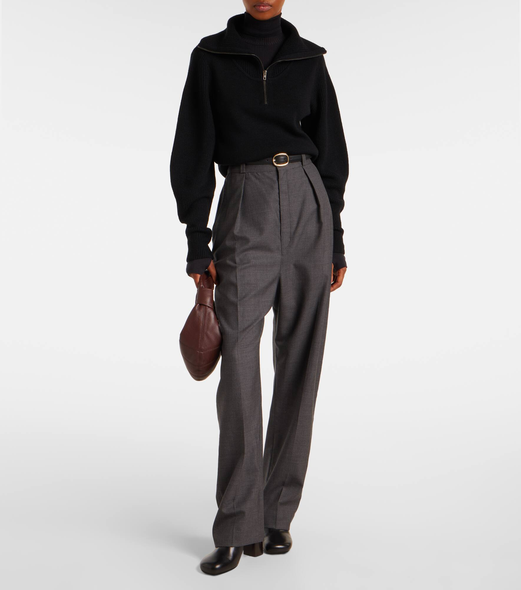 Wool turtleneck sweater - 2