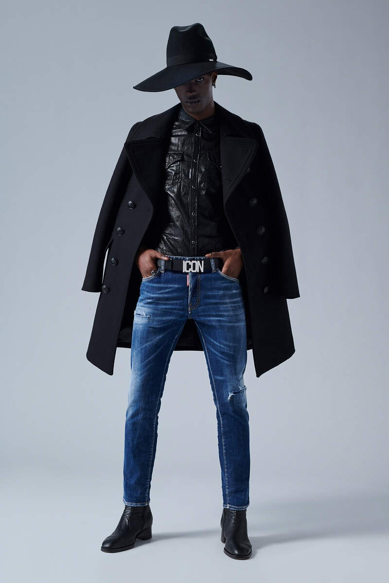ICON DARK WASH SKATER JEANS - 1