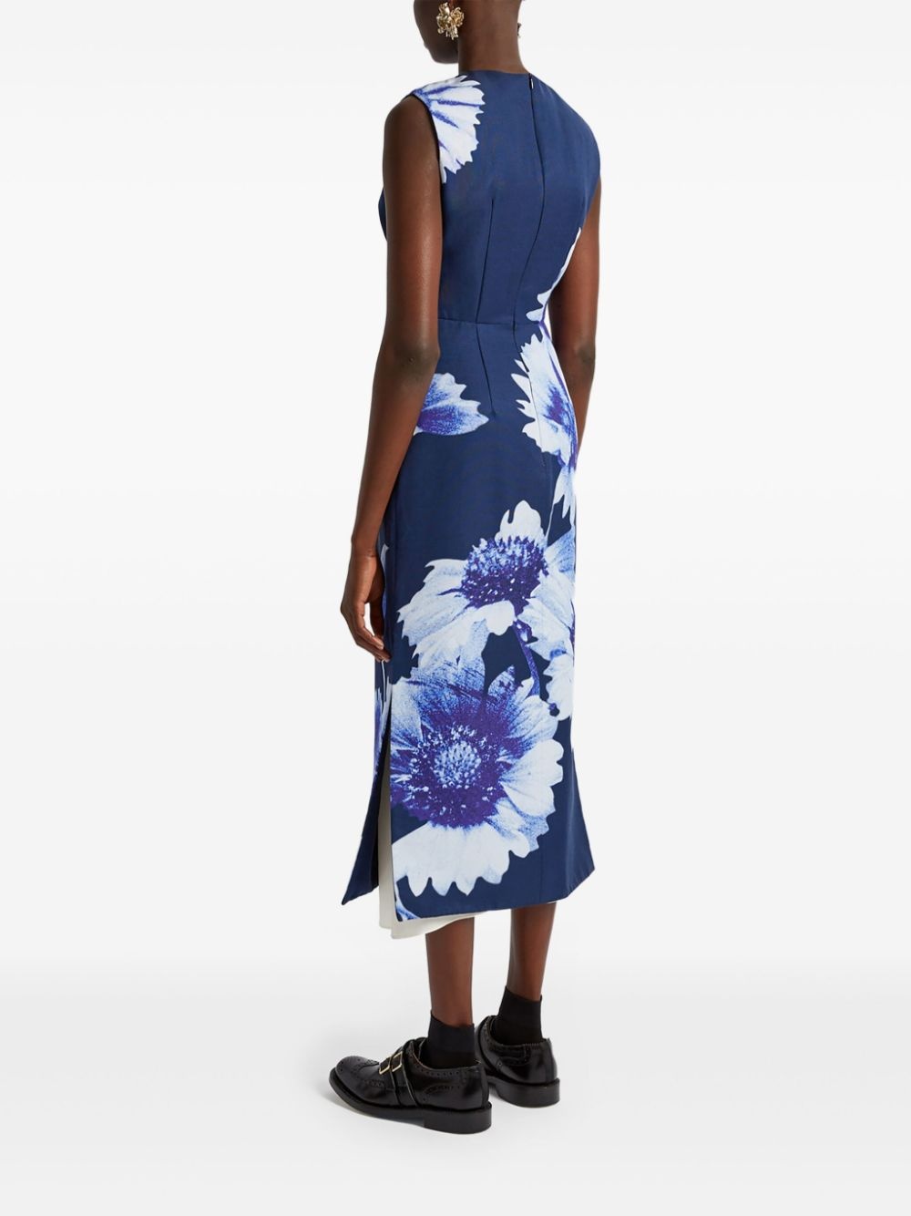 sleeveless midi dress - 4