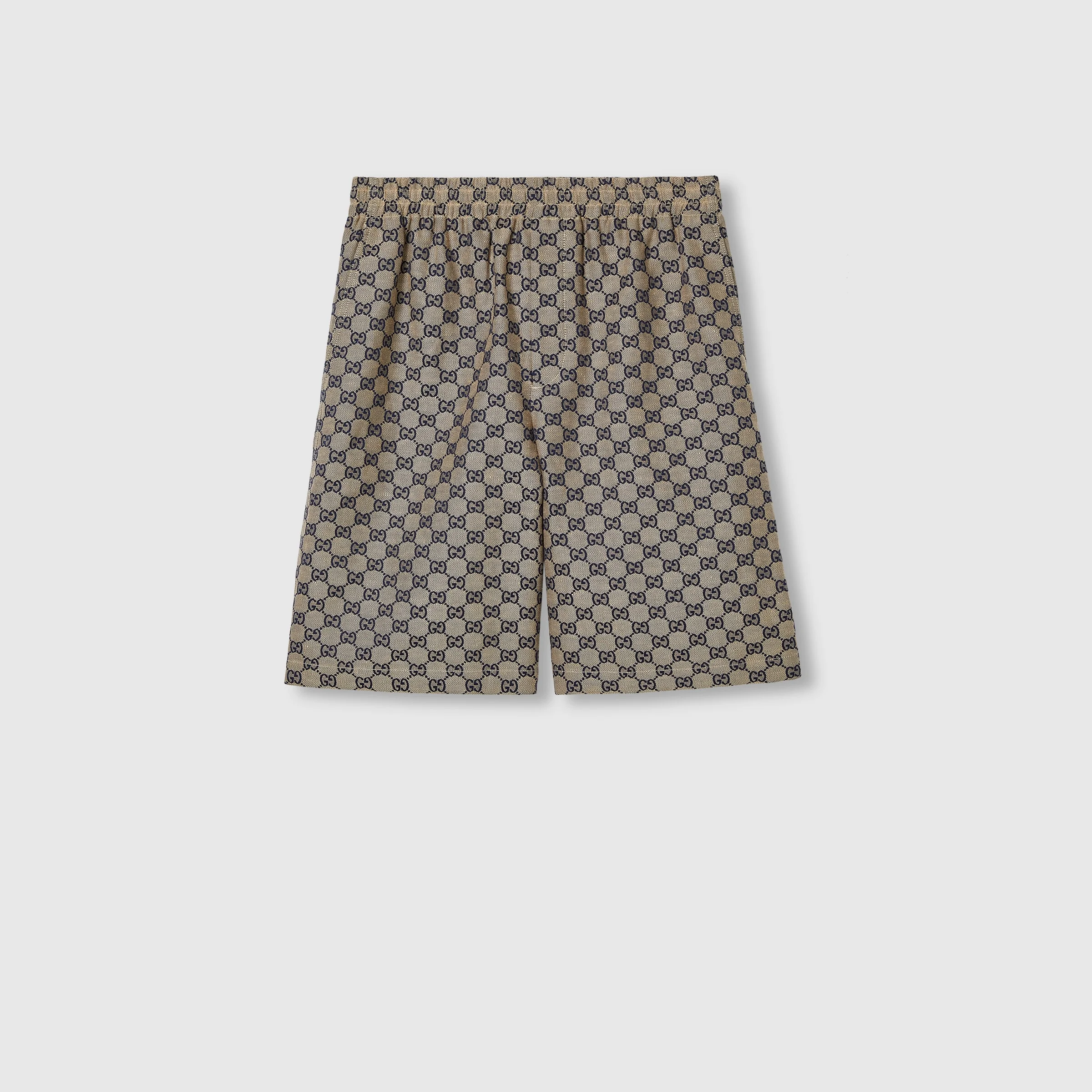 GG linen blend shorts - 1