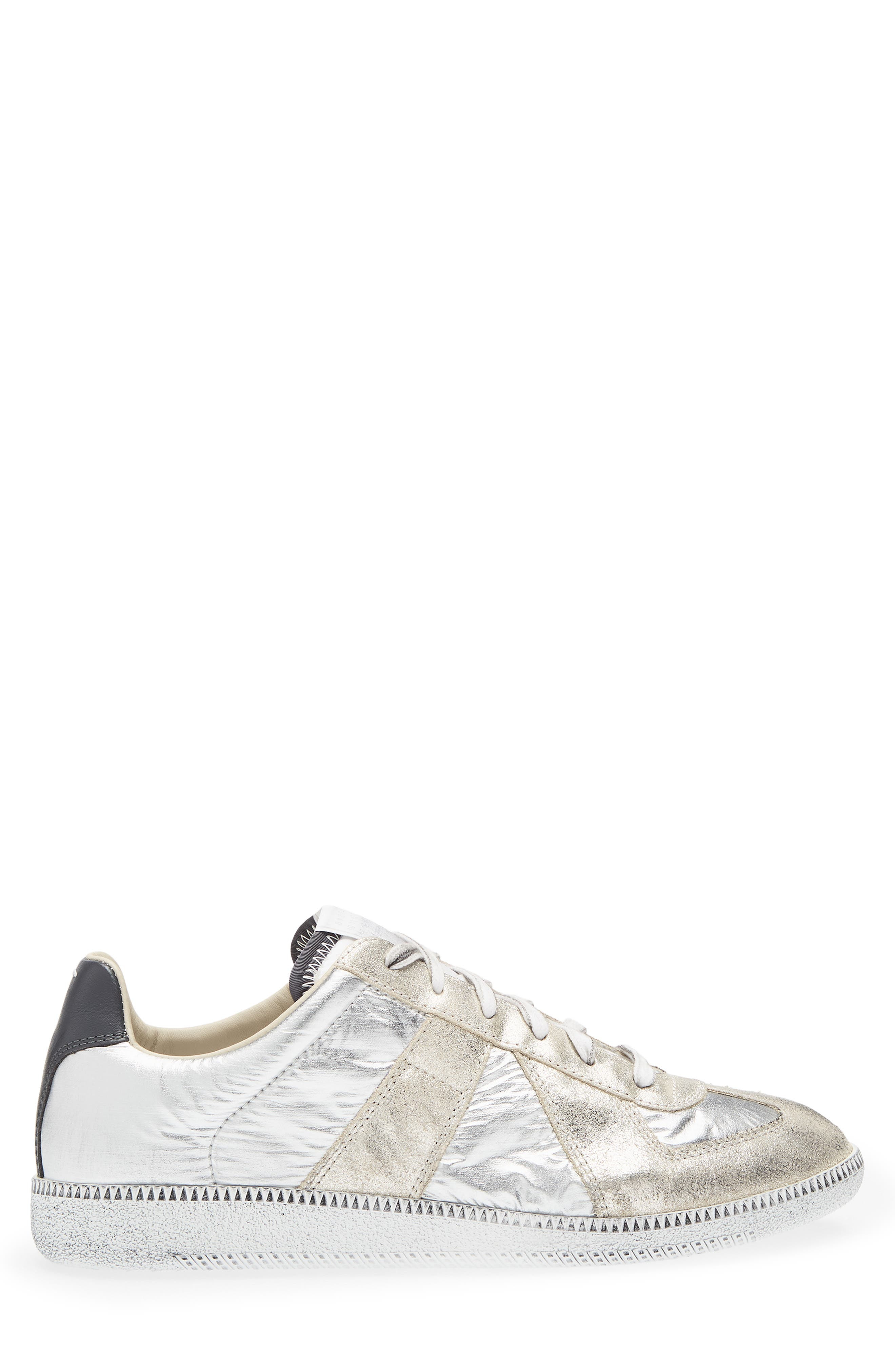 Maison Margiela Replica Low Top Sneaker in Silver/white/natural Metallic at Nordstrom - 3