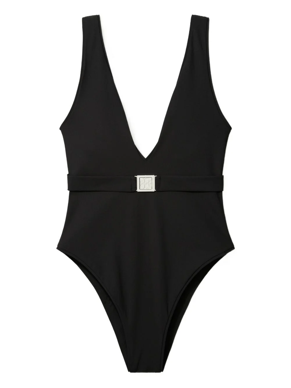 V-neck belted swimsuit - 1
