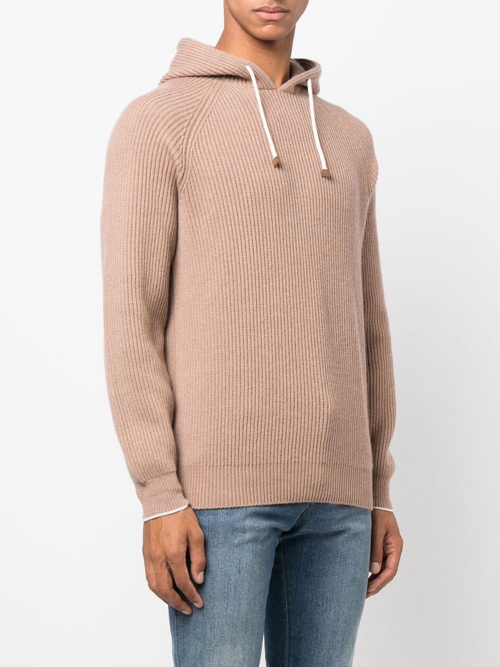 cashmere ribbed hoodie - 3