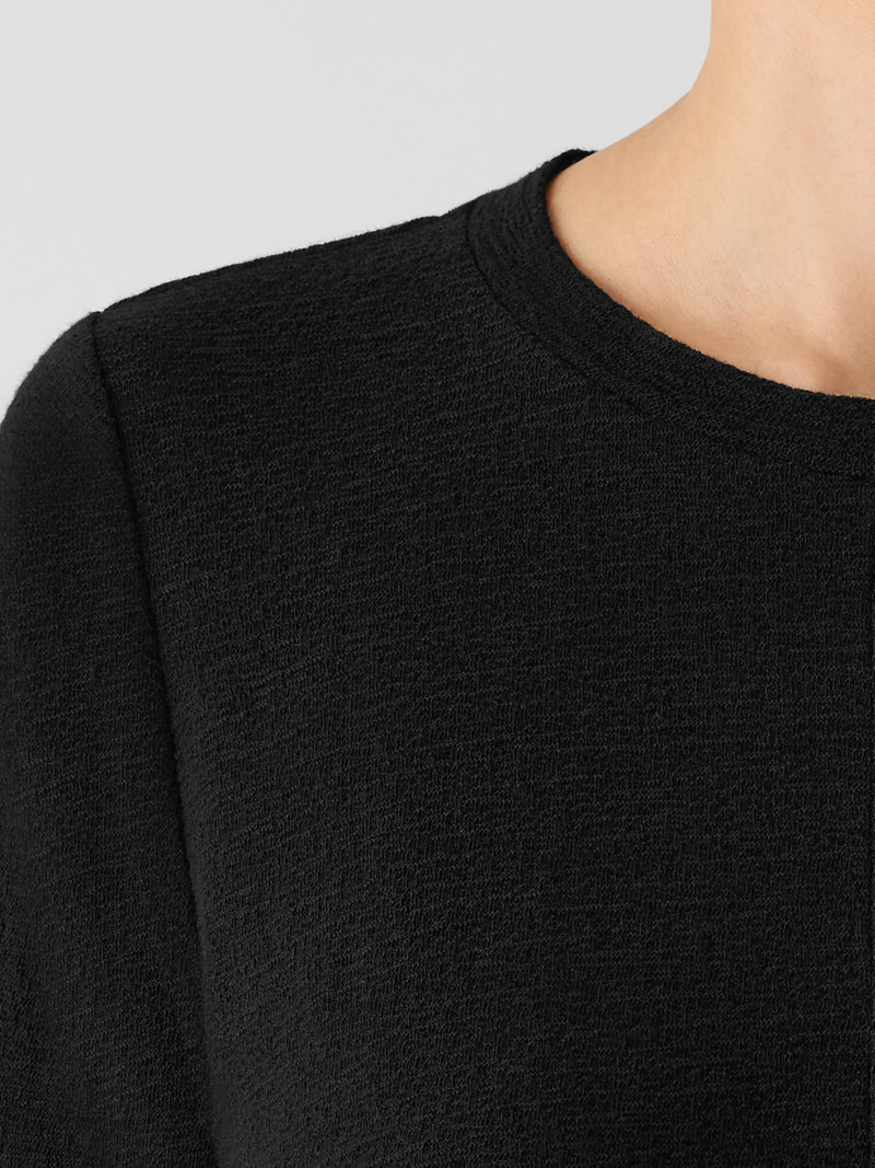 Organic Cotton Jacquard Crew Neck Top 5