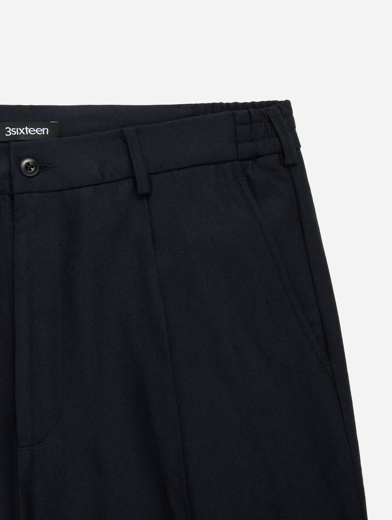 Pleated Trouser - Black Wool - 5