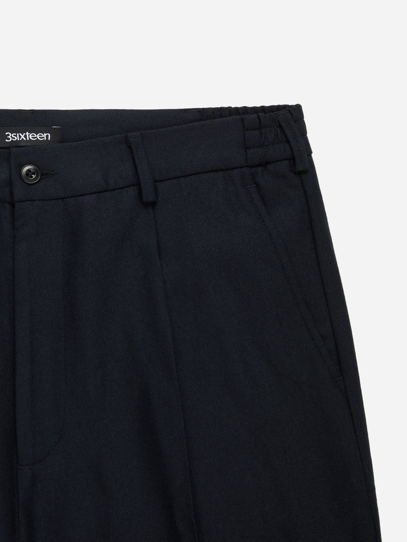 Pleated Trouser - Black Wool 5