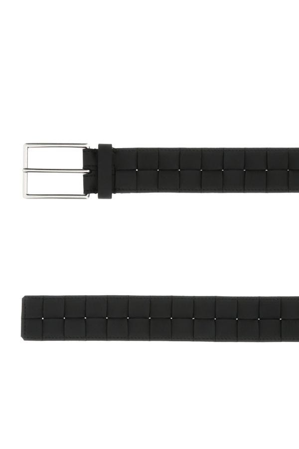 BOTTEGA VENETA MAN Black Leather Belt - 2