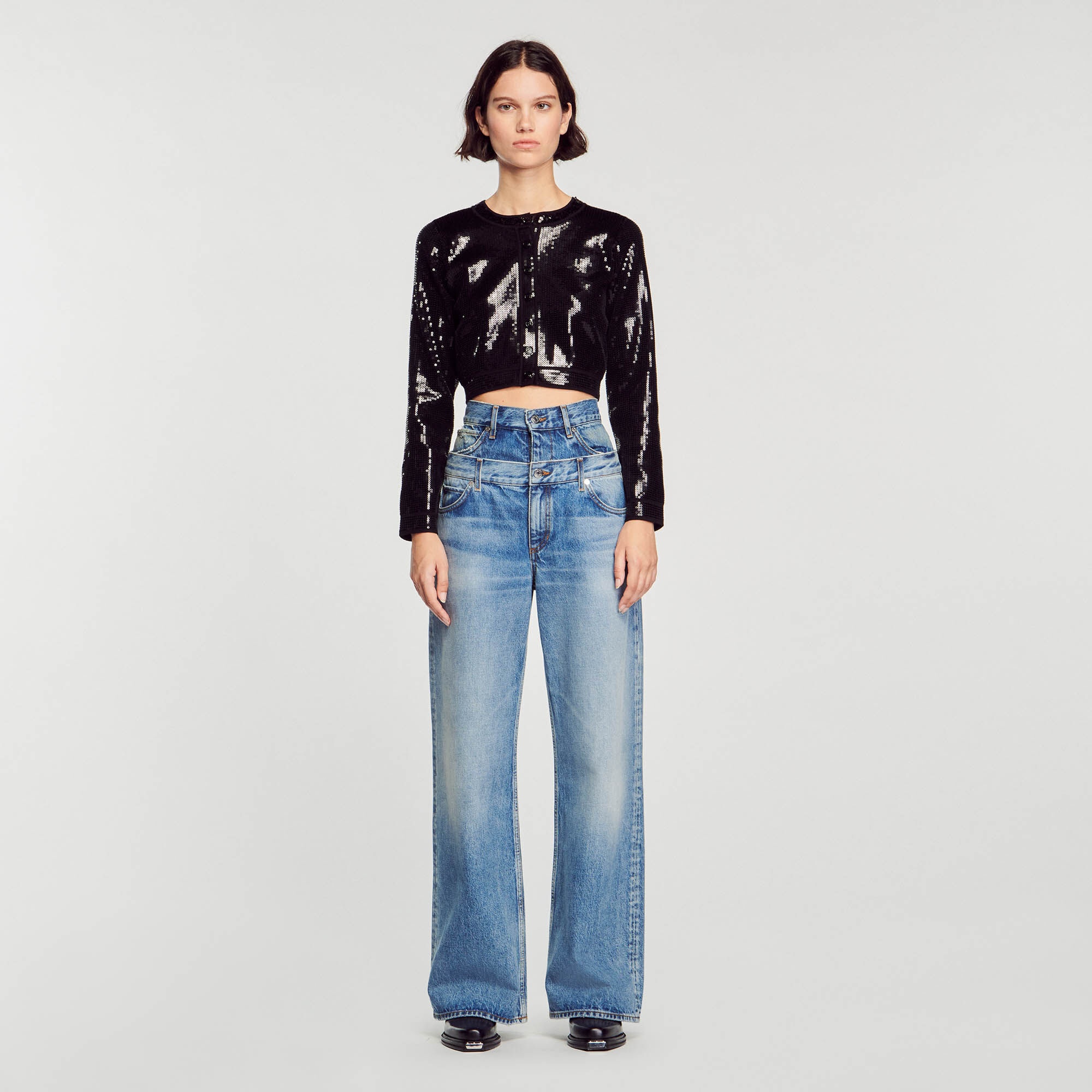 CROPPED SEQUIN CARDIGAN - 3