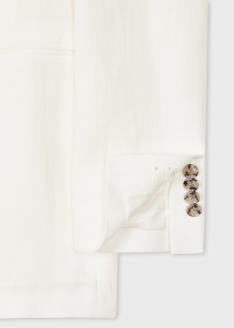 Women's Ivory Linen Blazer 3