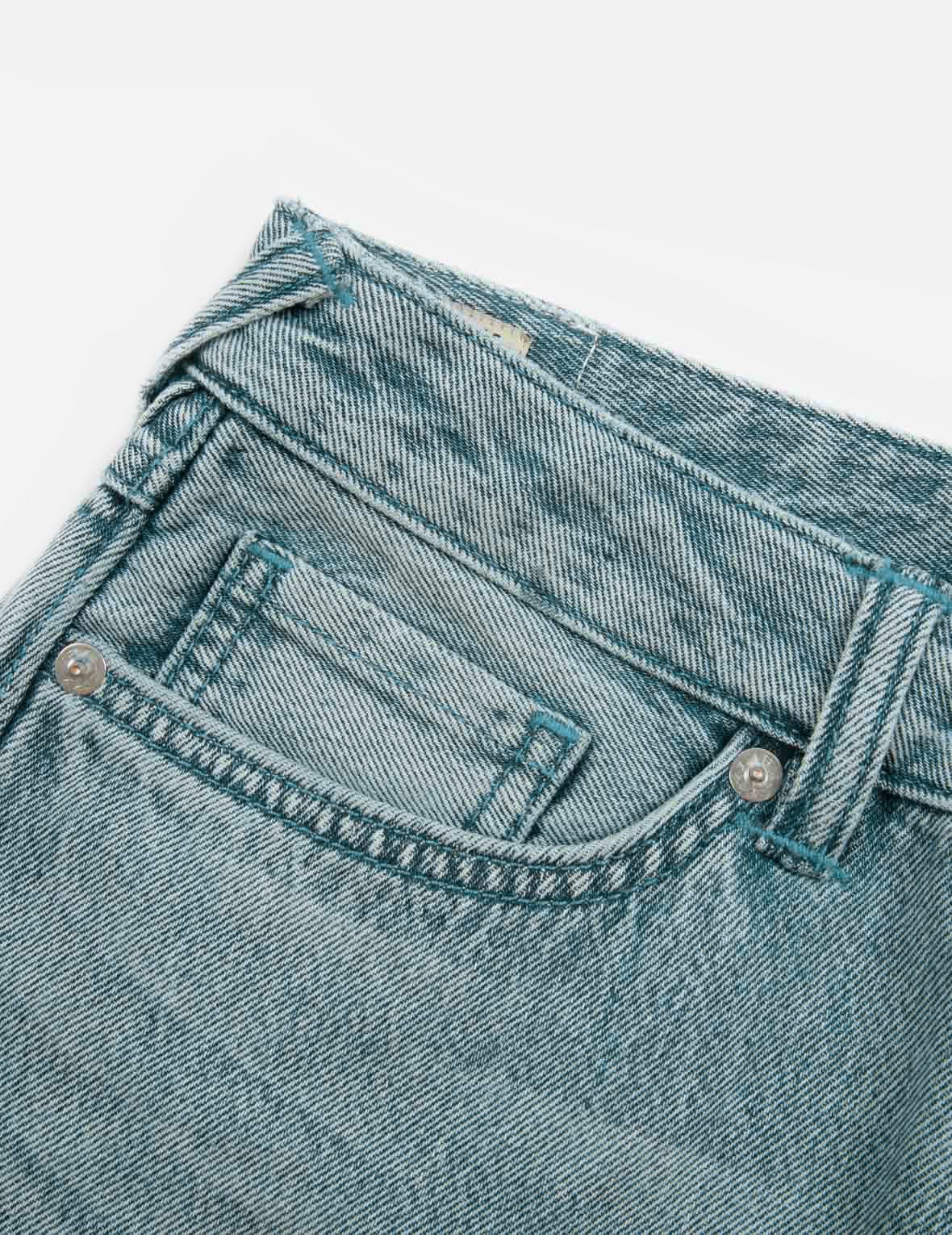 SEAGULL PRINT AND EMBROIDERY TAPER-FIT JEANS - 7
