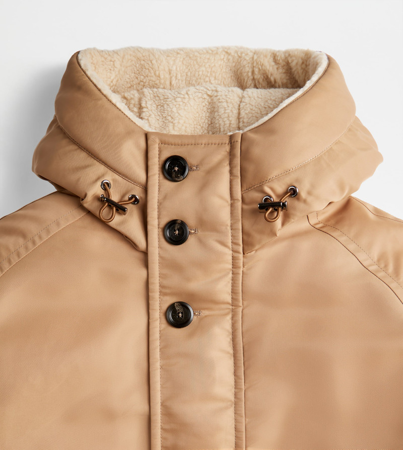 HOODED DOWN JACKET - BEIGE 5