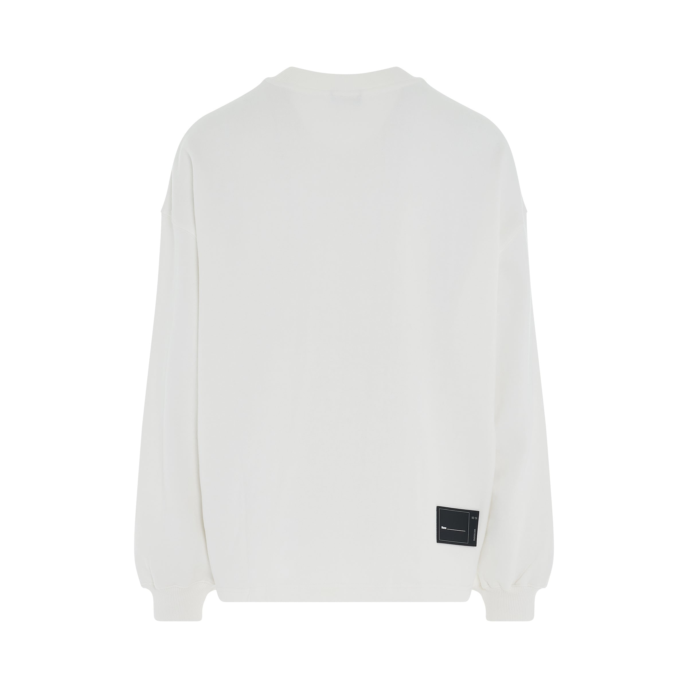 Front Logo Sweatshirt in White - 4