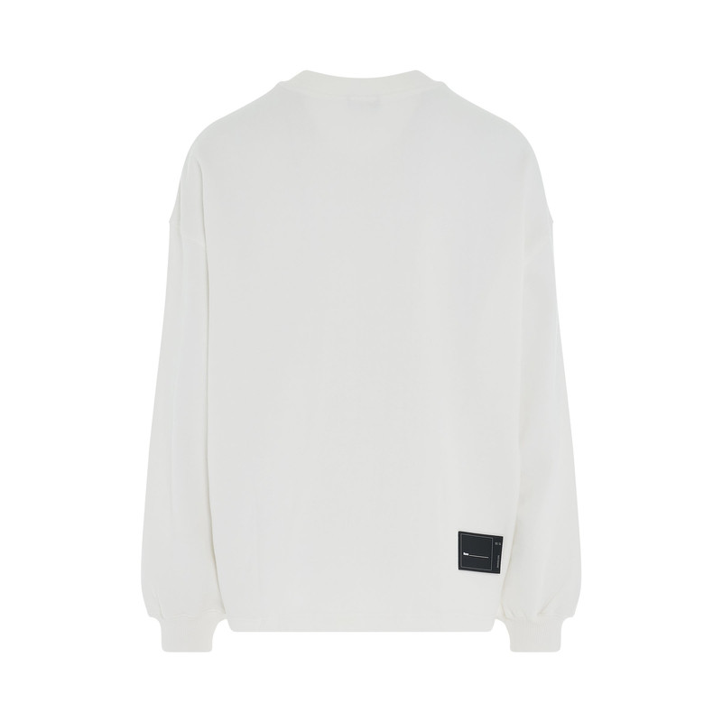 We11done Front Logo Sweatshirt in White outlook