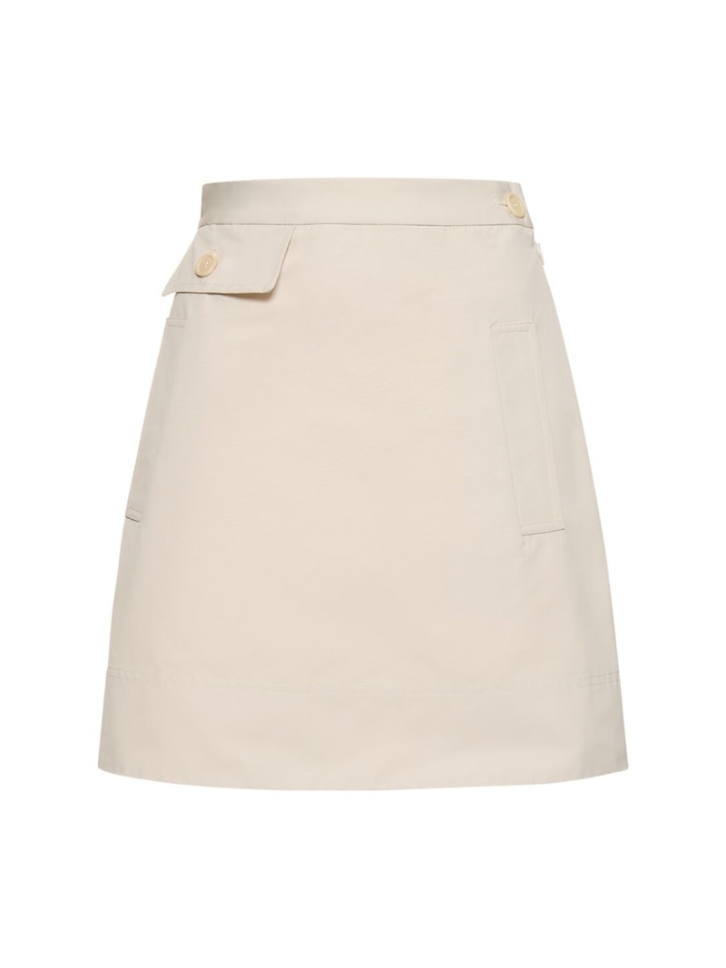 Cotton canvas mini skirt - 1