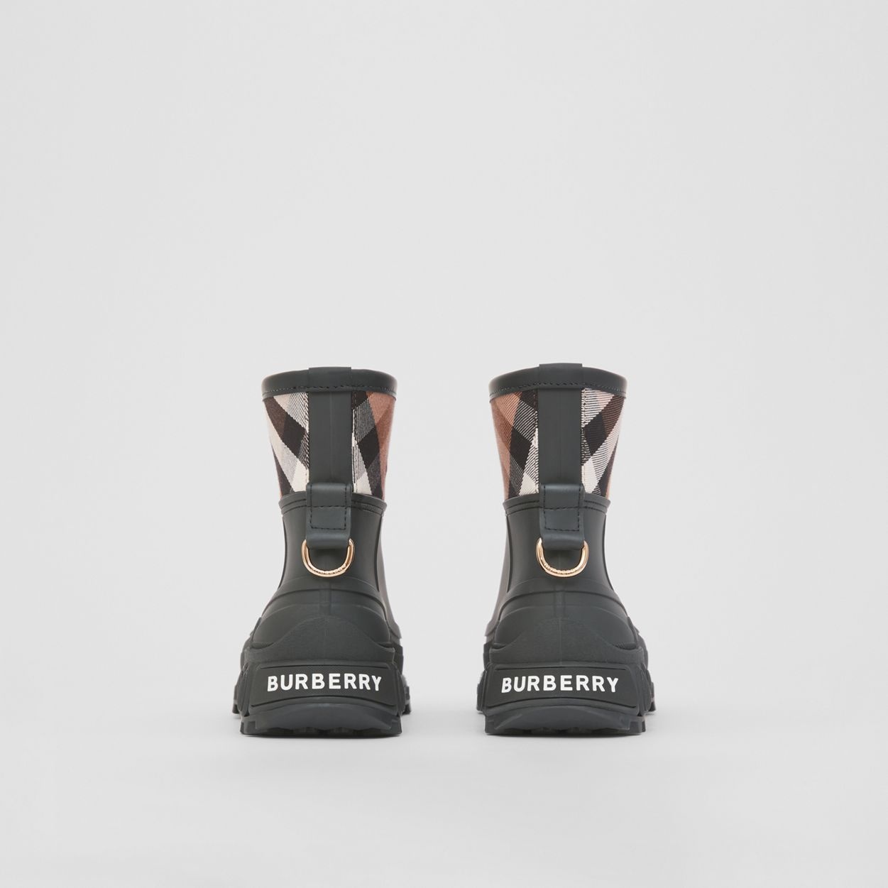 House Check Panel Rain Boots - 5