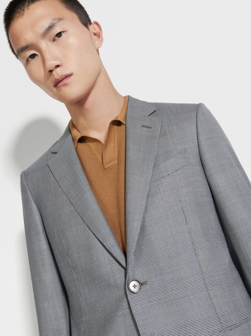 BLACK AND WHITE CENTOVENTIMILA WOOL SUIT 3