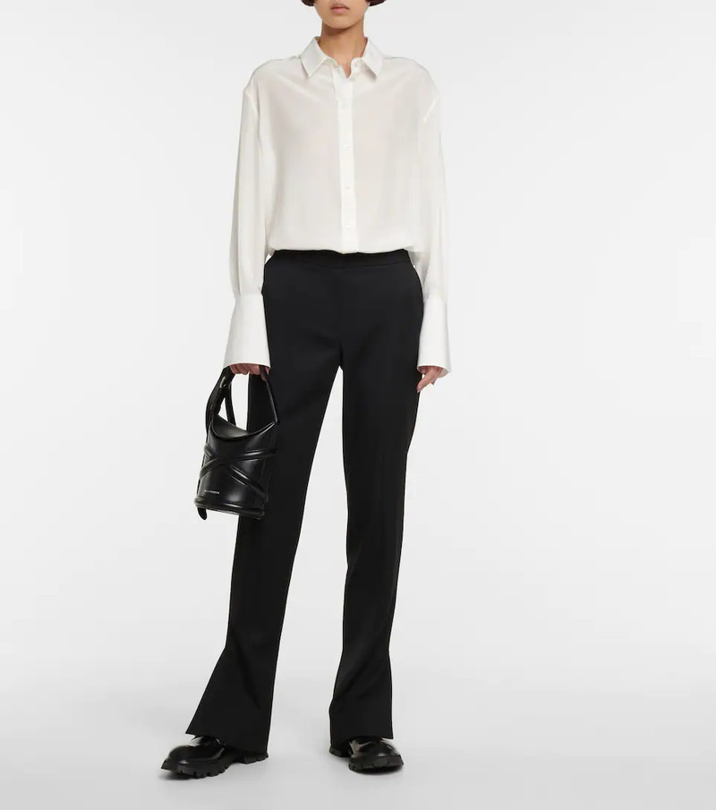 Alexander McQueen pinstripe tailored-cut 슬림 바지 outlook