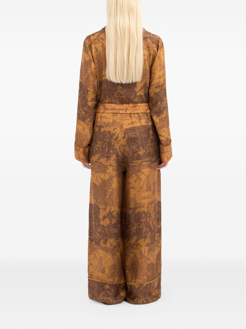toile-print elastic-waist trousers 3