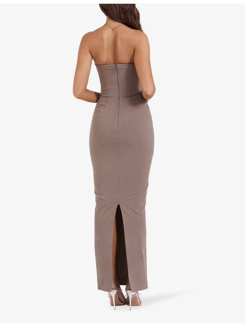 Lucia corseted stretch-woven maxi dress 4