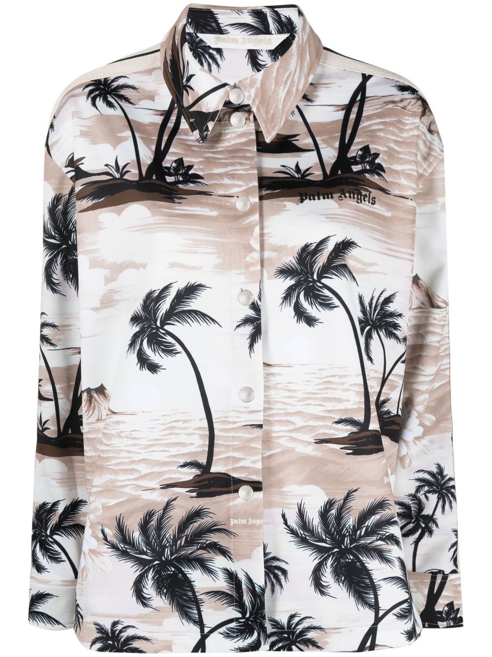 tropical-print long-sleeve shirt - 1
