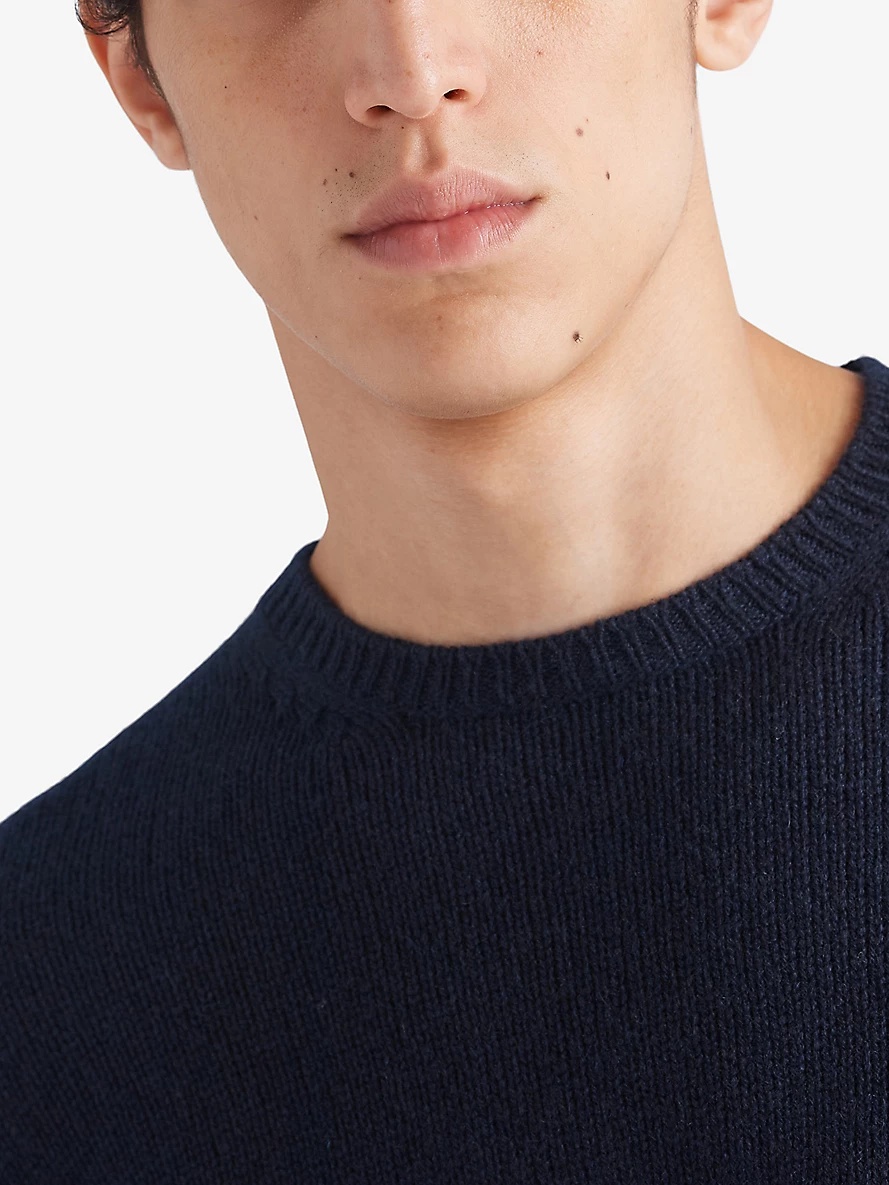 Crewneck regular-fit cashmere jumper - 5