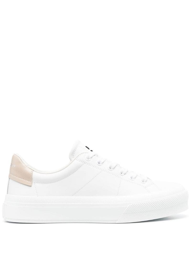 two-tone low-top sneakers - 1