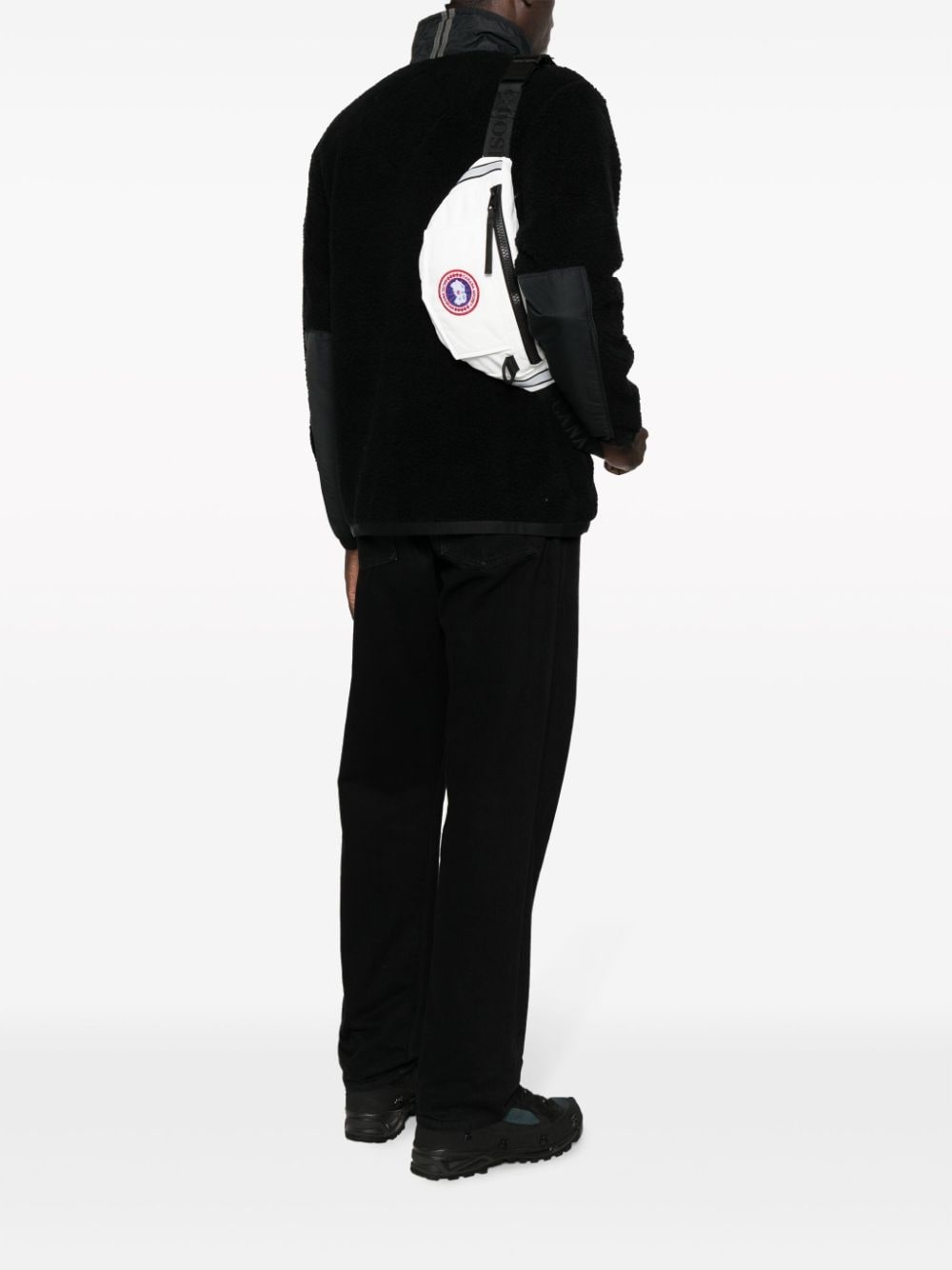 logo-patch padded belt bag - 2