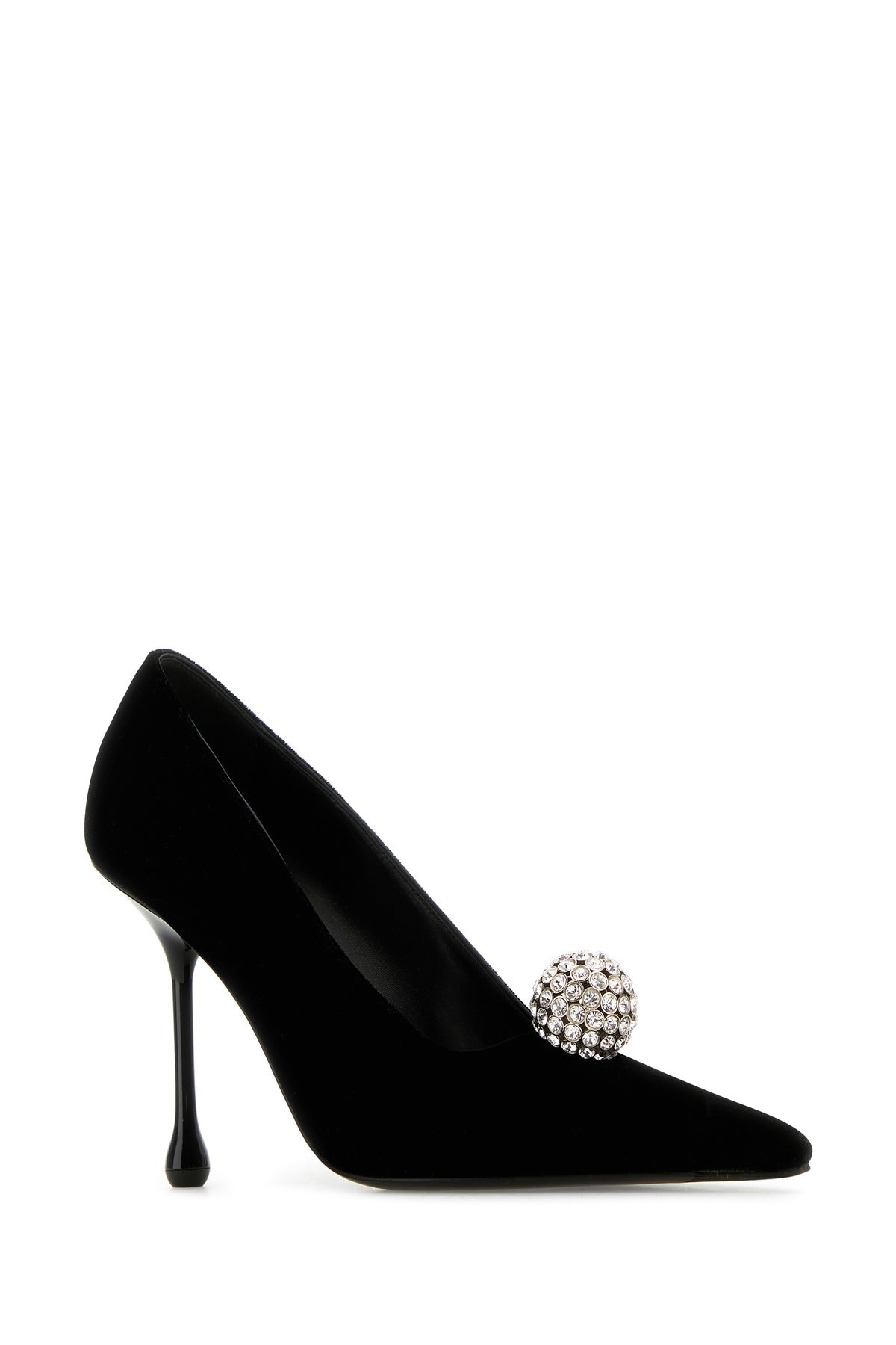 Black velvet Orb pumps - 2