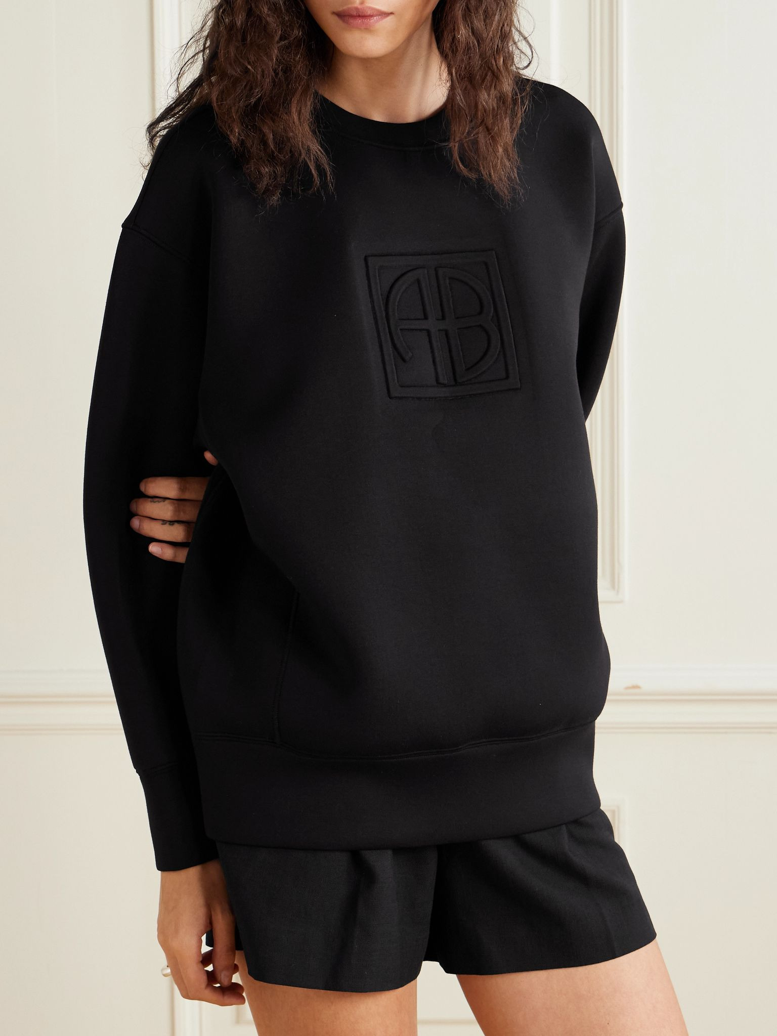Alto debossed jersey sweater Black - 3