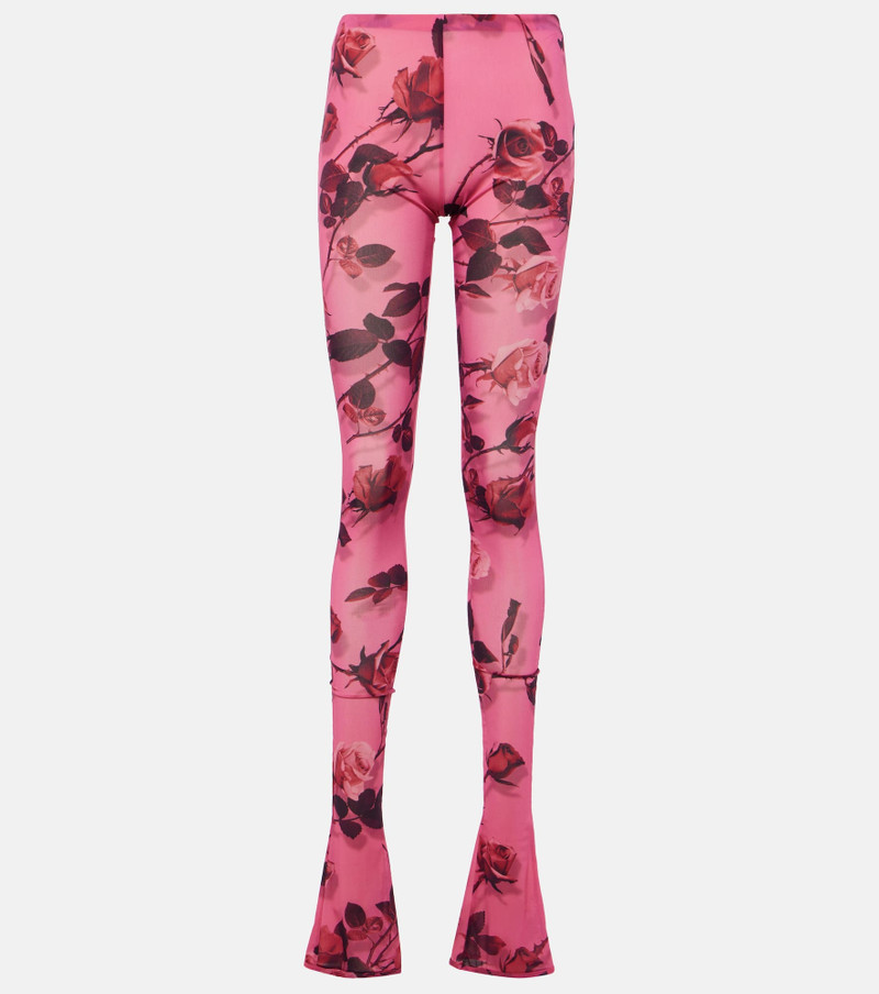floral-print jersey leggings - 1