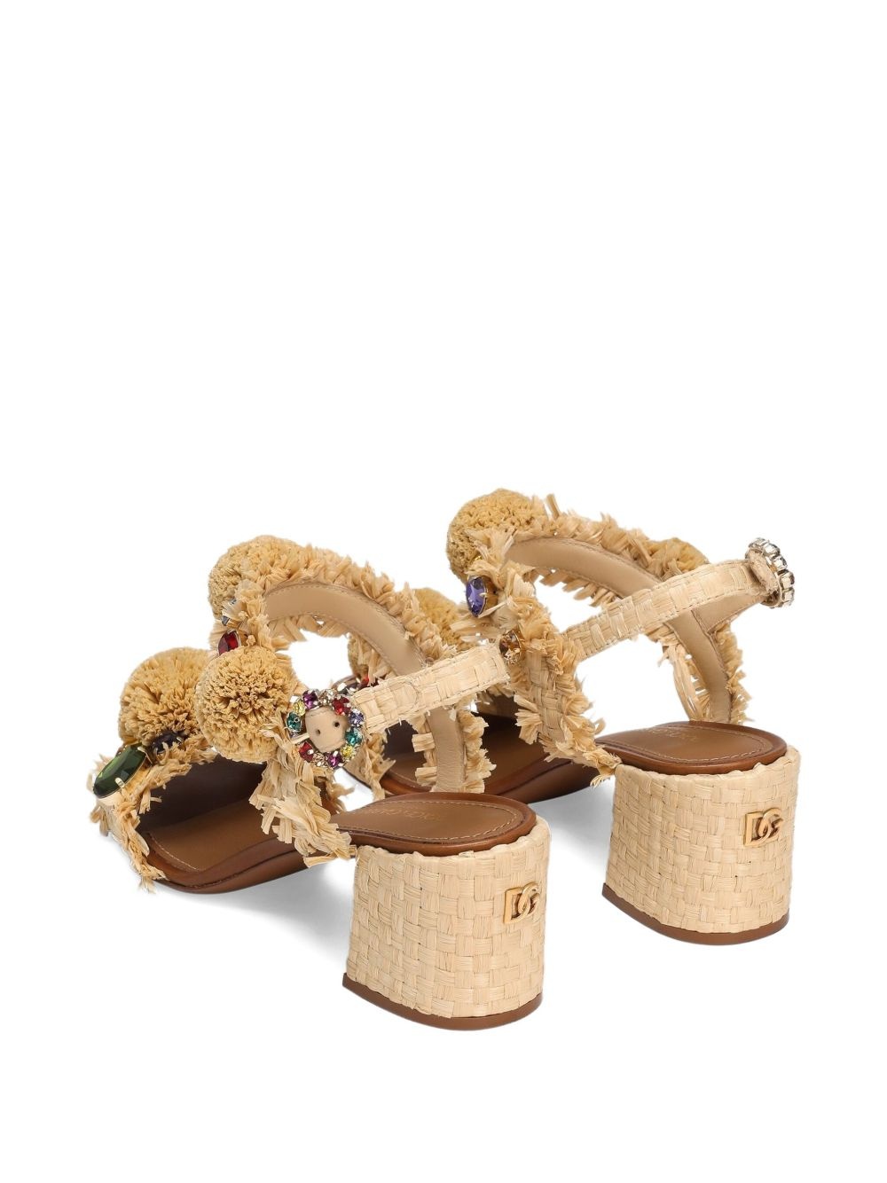 60mm pompom-detail sandals - 3