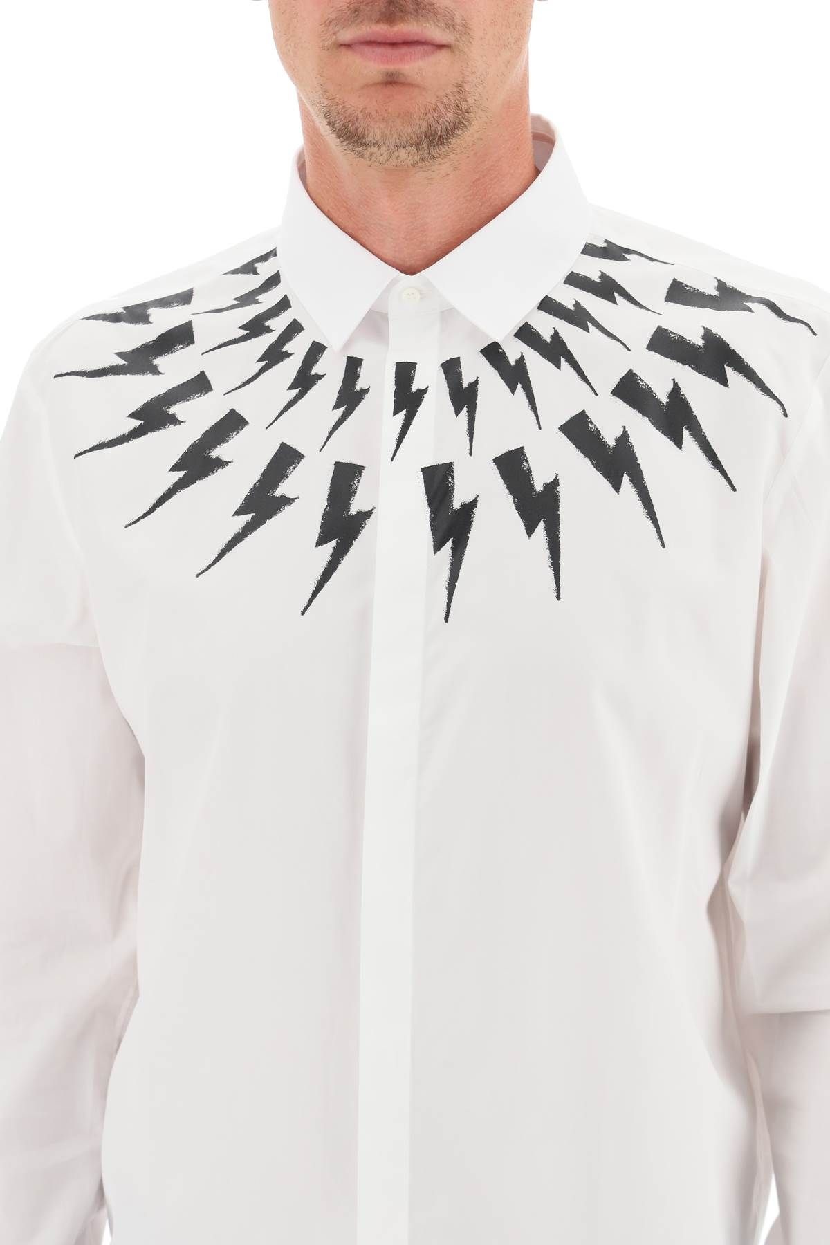 CHALK FAIR-ISLE THUNDERBOLT SHIRT - 5