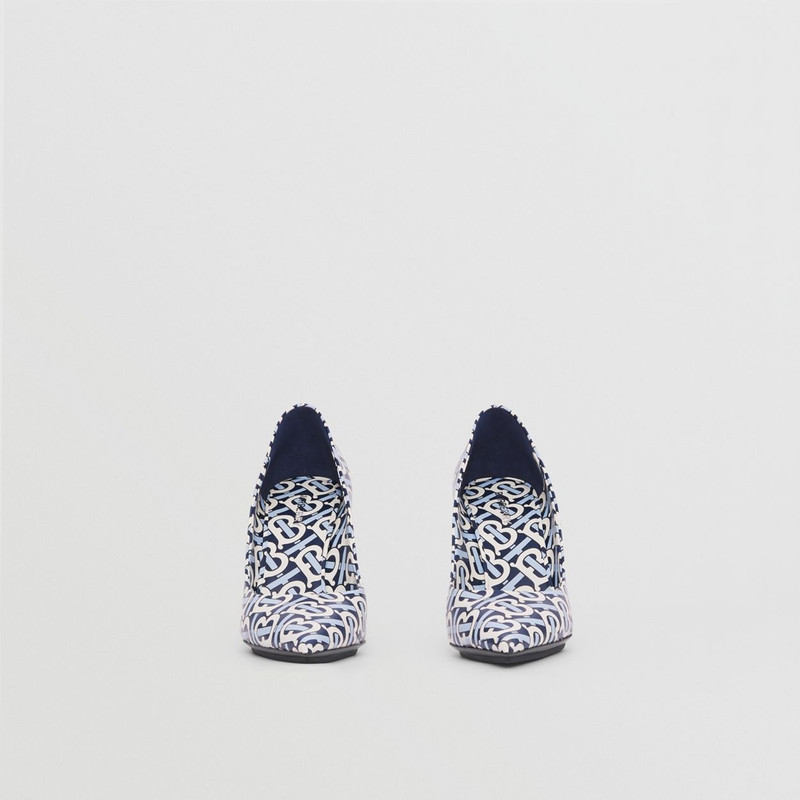 Monogram Print Lambskin Point-toe Pumps 5
