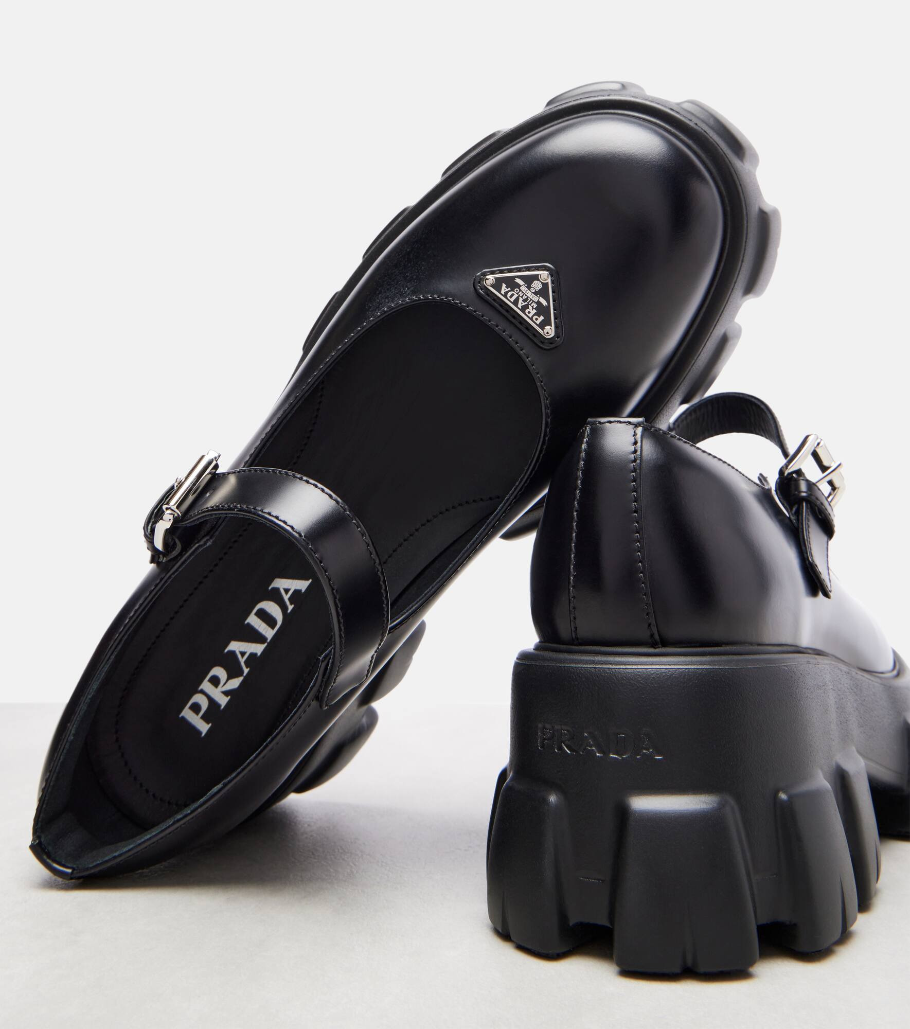 Monolith leather Mary Jane flats - 5