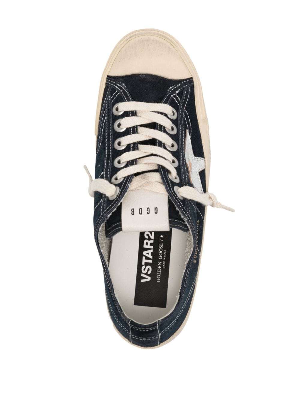 star-patch lace-up sneakers - 4