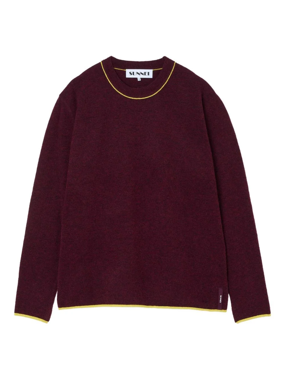 round-neck long-sleeve sweater - 1