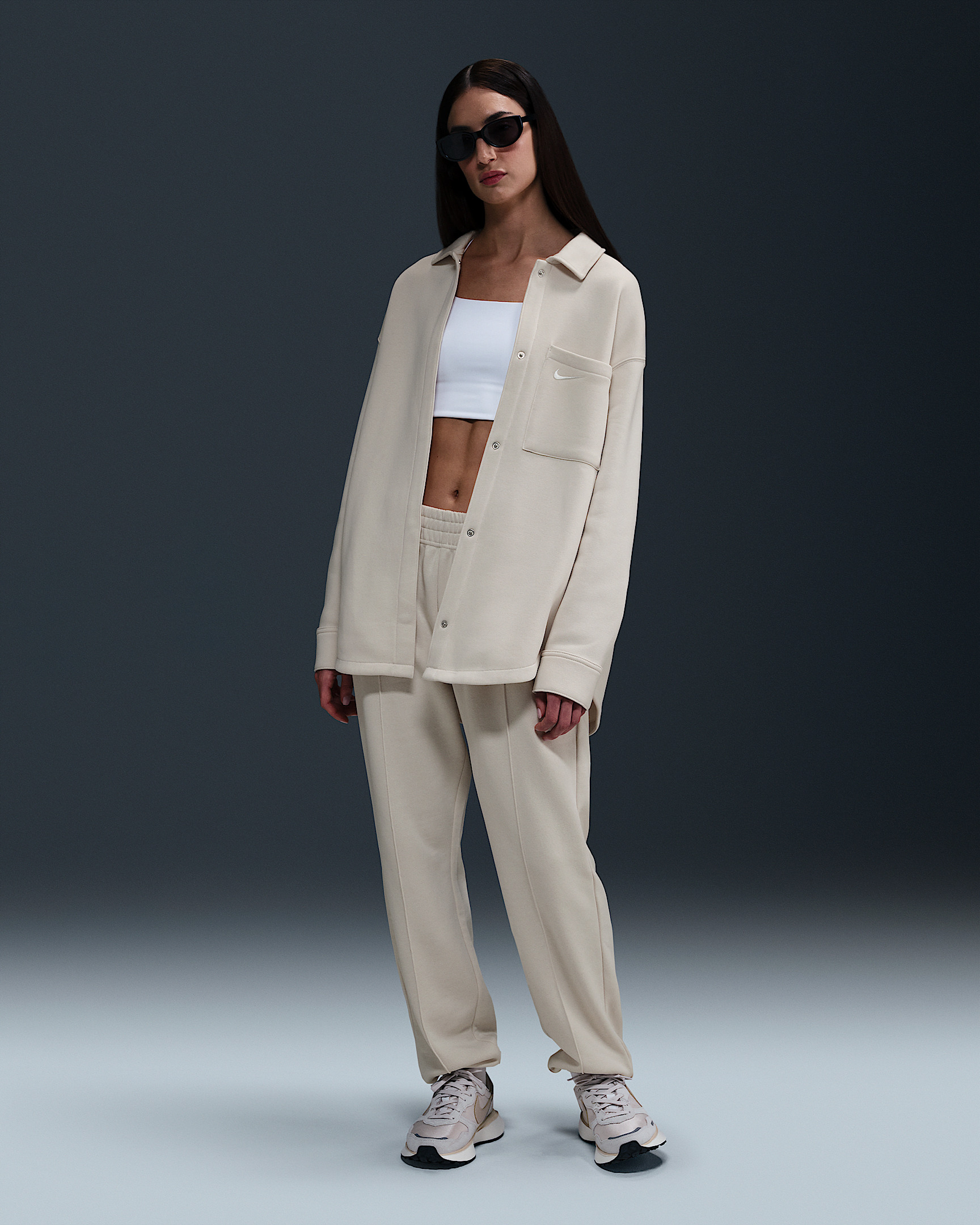 Nike Sportswear Phoenix Fleece Women's Oversized Shirt Jacket - 4