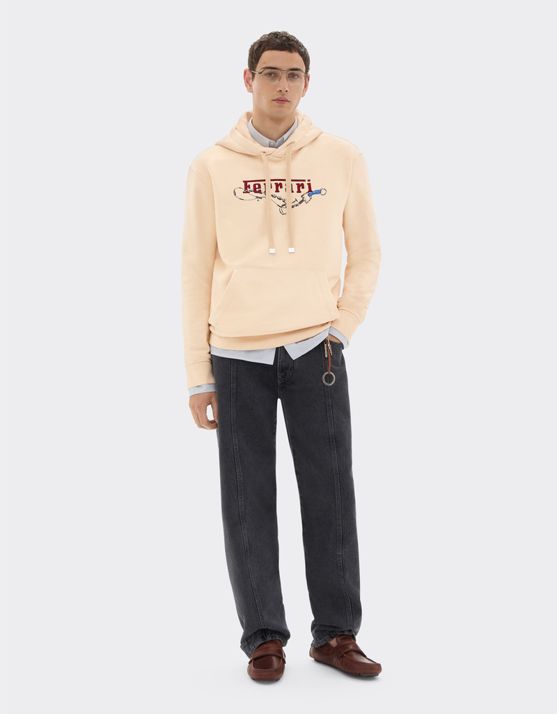 Ferrari Hooded sweatshirt with Ferrari embroidery outlook