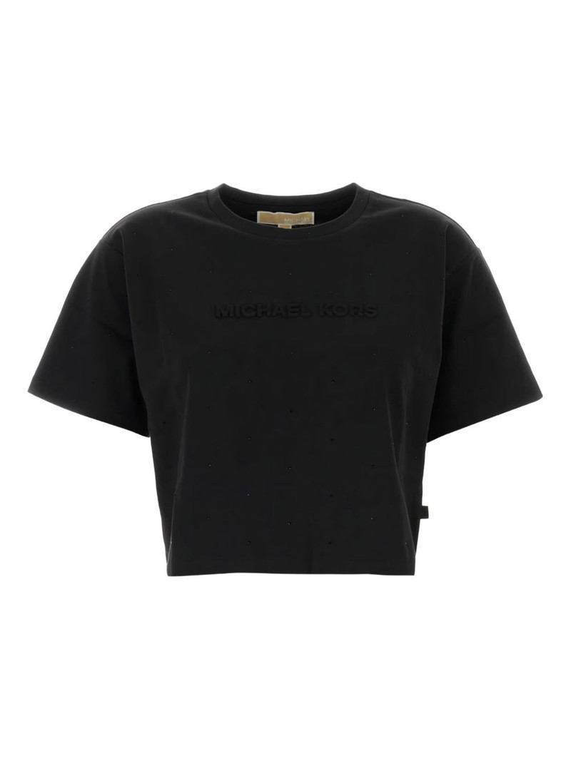 logo-embossed T-shirt 1