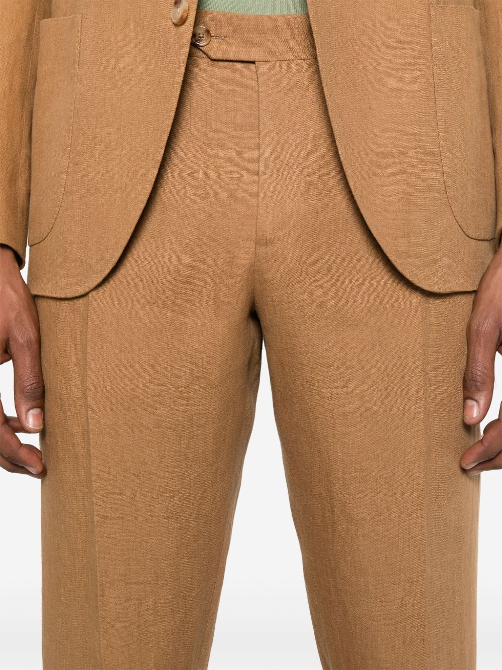 brooch-detail suit - 5