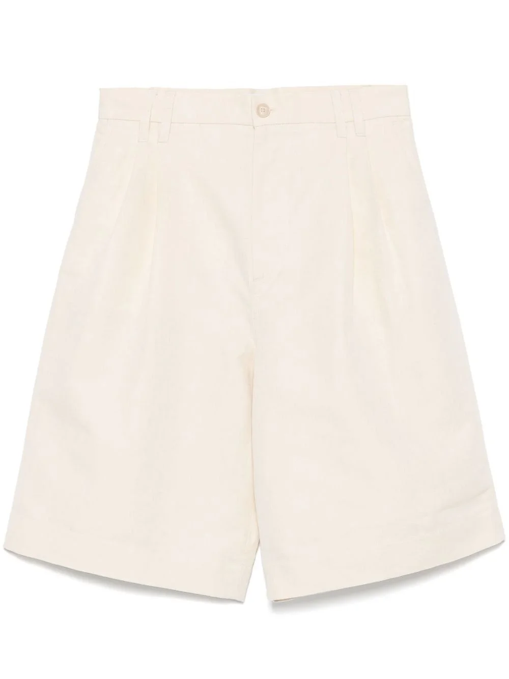 Linen and cotton blend shorts - 1