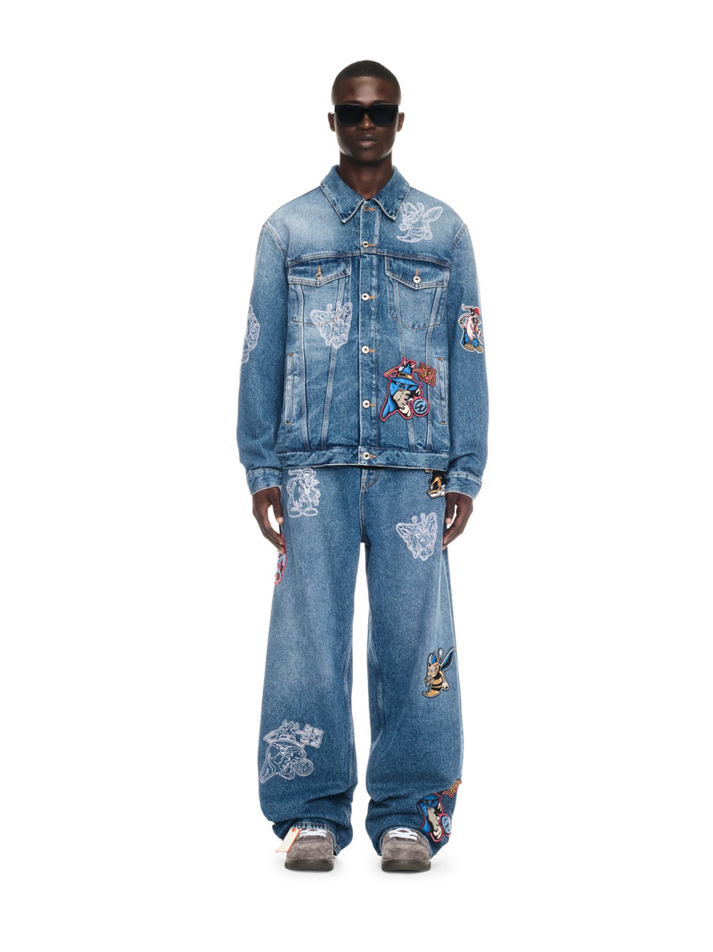 Off-White Blue Character Diag Straight Jeans outlook