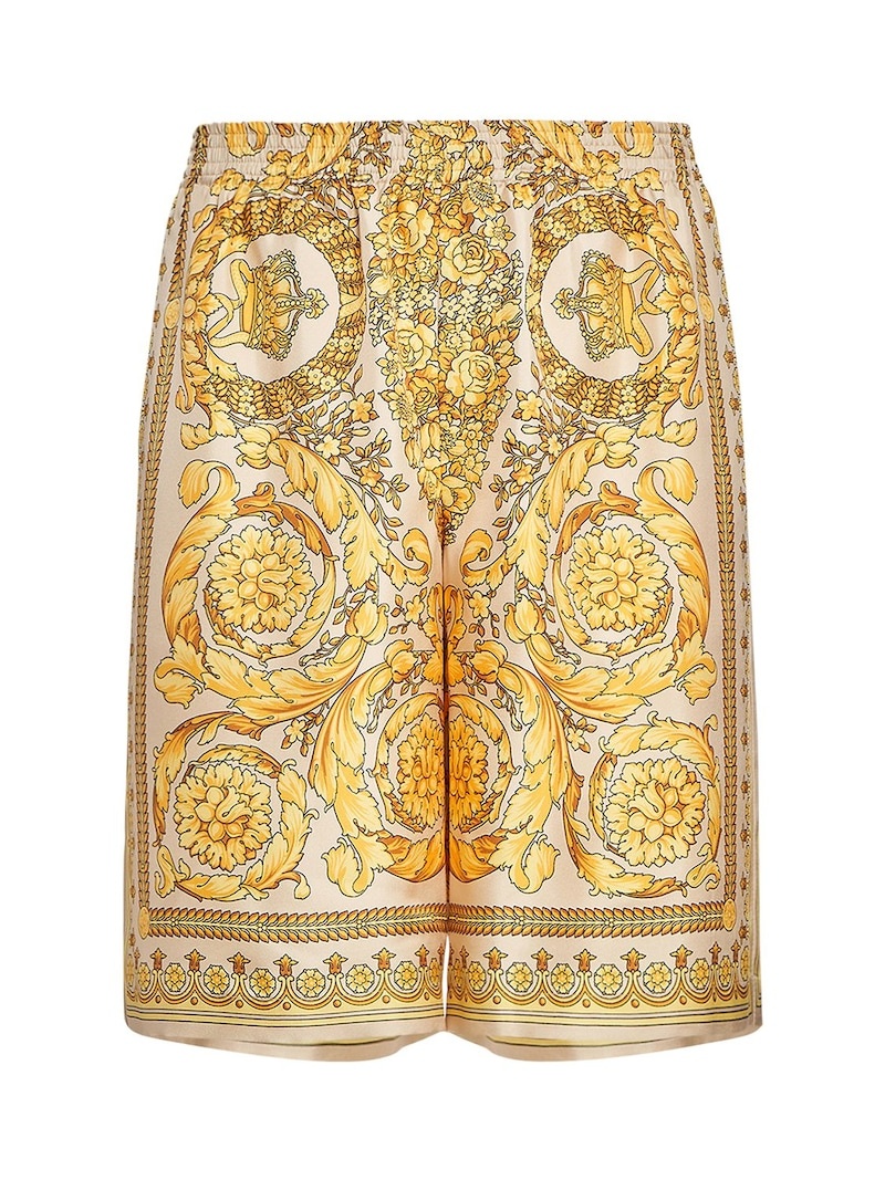 Barocco printed silk shorts - 1