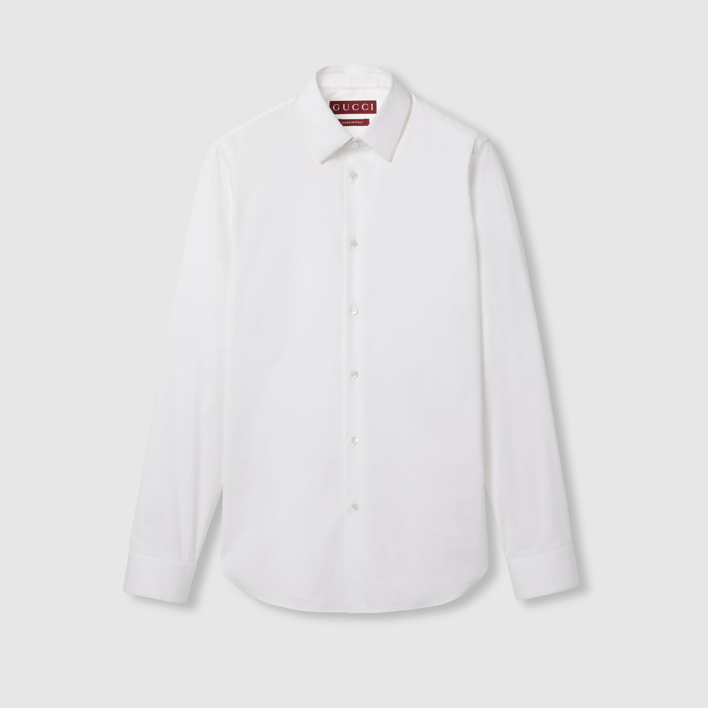 Stretch cotton poplin shirt - 1