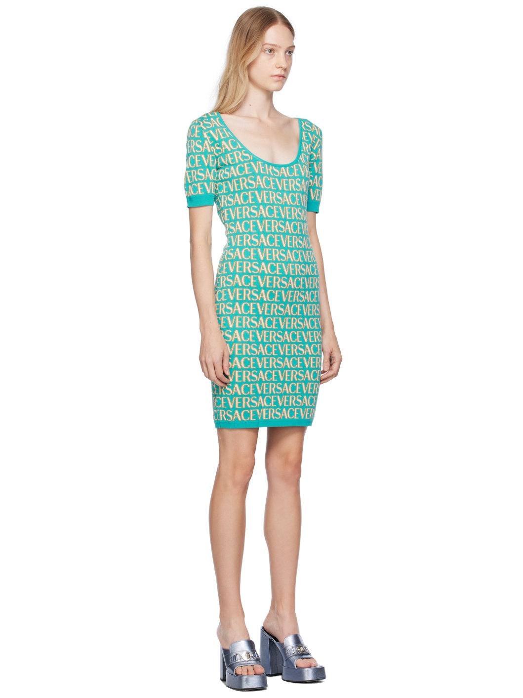 Blue Allover Minidress - 2