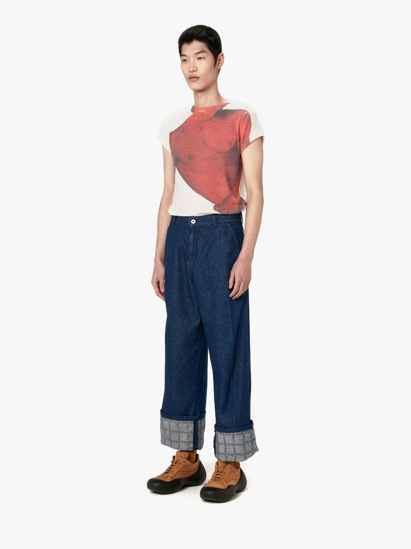 LOGO GRID TURN UP WORKWEAR JEANS 4